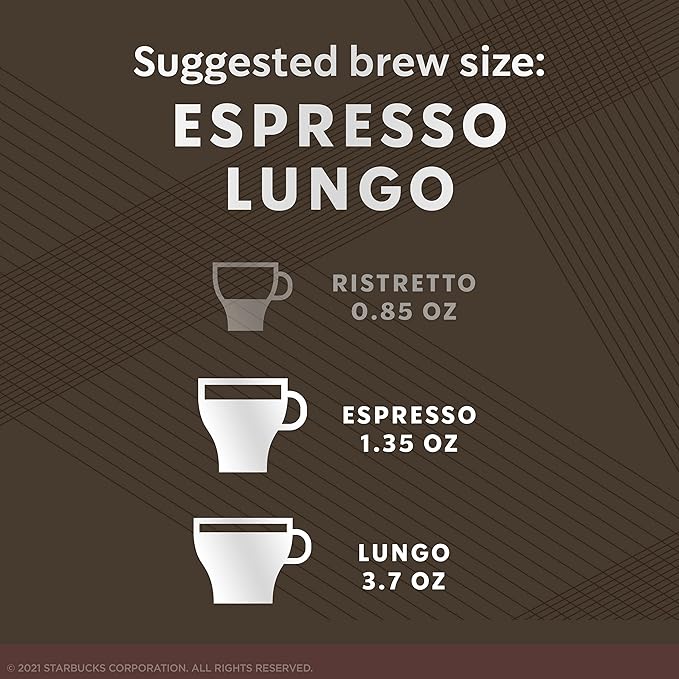 Starbucks by Nespresso Original Line Dark Roast Italian Roast Coffee, 50-count Espresso Pods