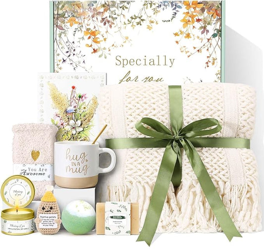 Valentines Day Gifts for Her Mom Friend Sister, Birthday Gifts for Women Self Care Spa Gift Baskets for Women, Get Well Soon Gift Baskets Thinking of You Relaxation Stress Relief Care Package