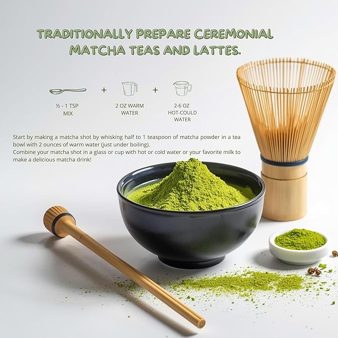 Ceremonial Grade Premium Matcha Powder– 100% Japanese Premium Matcha Powder, Shade-Grown & Stone-Ground, Smooth Flavor, Energy & Focus Without Jitters, Perfect for Lattes & Daily Wellness – 2 oz - By BrightValley Naturals