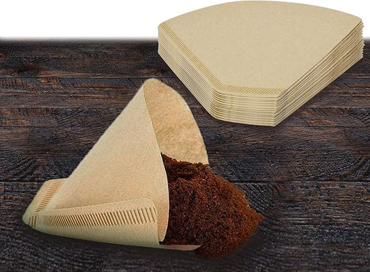 Cone Coffee Filters #4, Coffee Filters 4 Cone Paper Unbleached, Number 4 Coffee Filter 8-12 Cup, Size 4 Paper Filter, Compatible with Ninja Coffee Maker and Cuisinart Coffee Maker, 100 Count