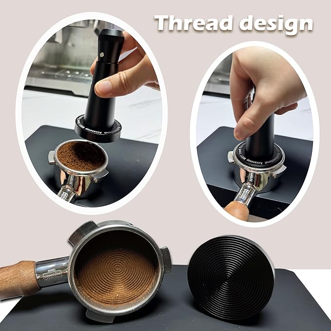 NEOUZA Coffee WDT Holder Tamper 2 in 1 Multifunctional Espresso Accessories Stand, Ripple Base, WDT Not Included (51mm Holder Black), WDT-04MM