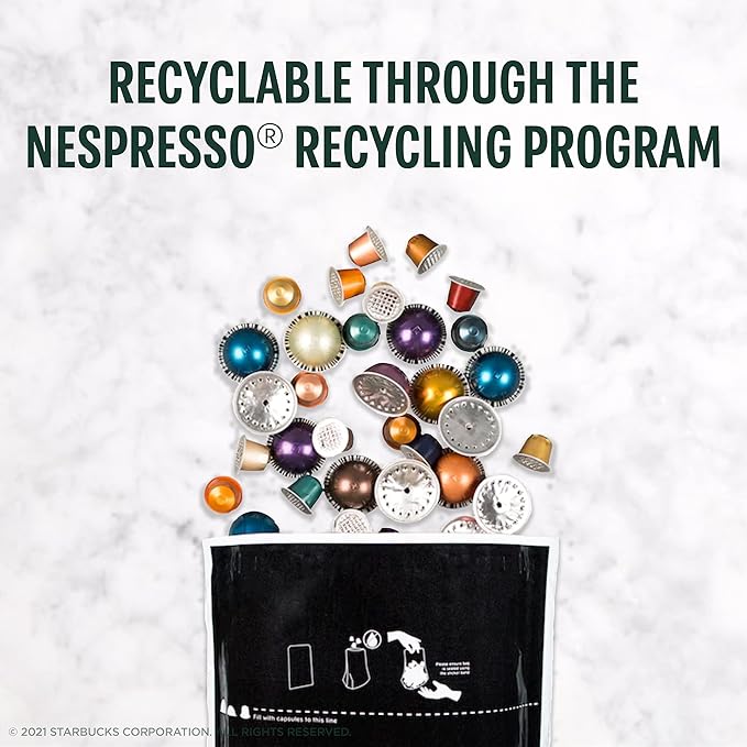Starbucks by Nespresso Original Line Mild Variety Pack Coffee, 50-count Espresso Pods, Presentation may vary