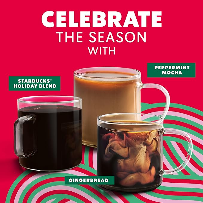 Starbucks Flavored K-Cup Coffee Pods — Peppermint Mocha for Keurig Brewers — 1 box (10 pods)