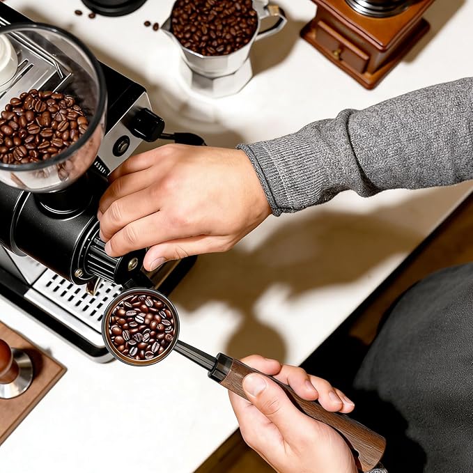 2Pcs 15ml Coffee Measuring Scoop Spoon Ground Coffee Scoop 304 Stainless Steel Tablespoon Measuring Spoon with Vintage Walnut Handle
