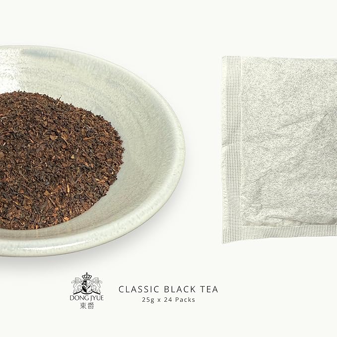 Dong Jyue Classic Black Tea, Commercial-Use Tea Bags, 25g Large Bags, 24 Count (Pack of 1), Taiwanese Black Tea for Milk Tea & Bubble Tea | Enjoy Hot or Iced | 21.16 oz / 600g Total