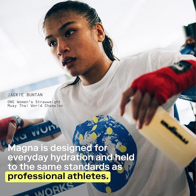 MAGNA Electrolytes Powder Drink Mix for Hydration, Energy & Focus Support with Magnesium L Threonate, Sodium, Potassium, Vitamin D, B6 & B12, Sugar Free, Tea Lemonade Flavor, 7 Servings