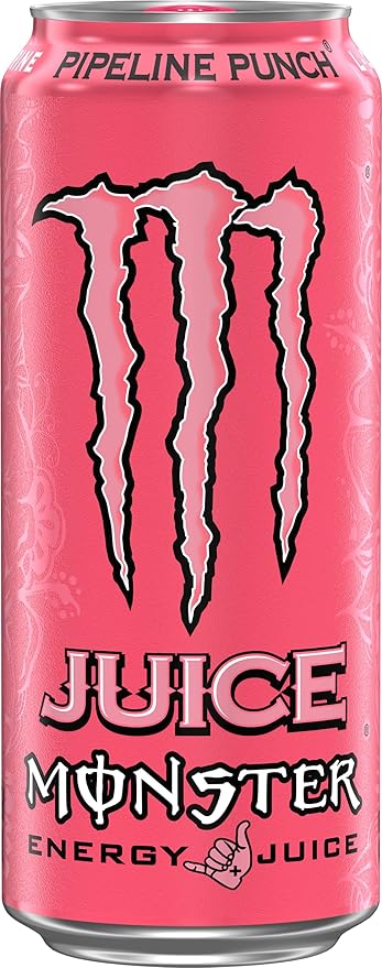 Monster Energy Juice Pipeline Punch, Energy Drink, 16 Ounce | Energy + Juice, Pack of 15