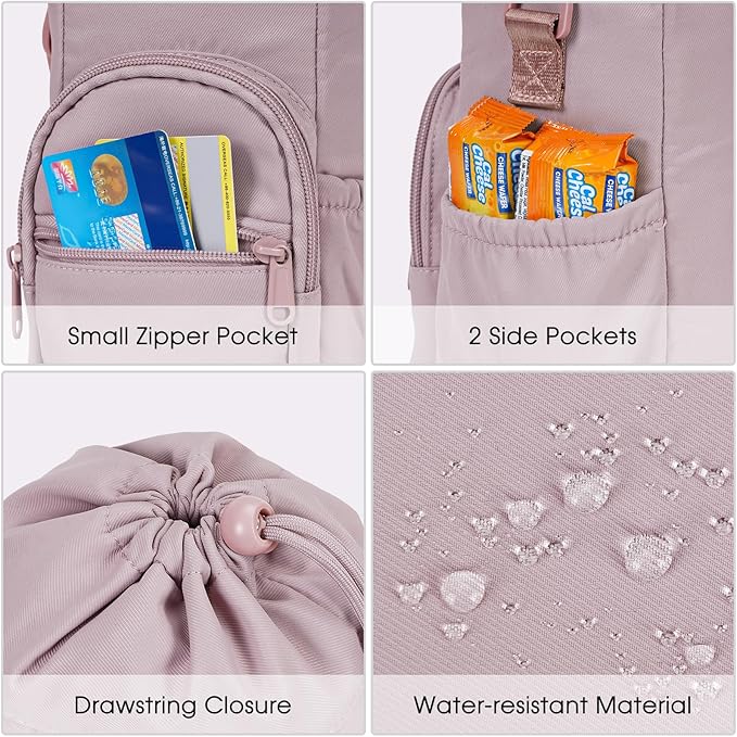sportsnew Water Bottle Holder with Strap 32oz 40oz Insulated Water Bottle Carrier Sling Bag with Phone Pocket Crossbody