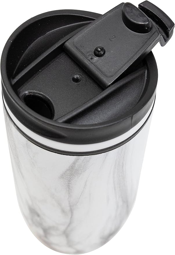 MIRA 16 oz Travel Coffee Mug - Insulated Stainless Steel Tumbler with Screw Lid - French Granite
