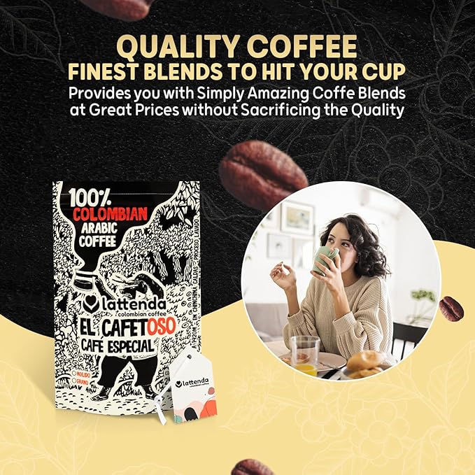 Lattenda Cafetoso Magic: Colombian Arabica Coffee - Sweet Notes, Cocoa - Aroma - Specialty Single Origin - 250g Ground