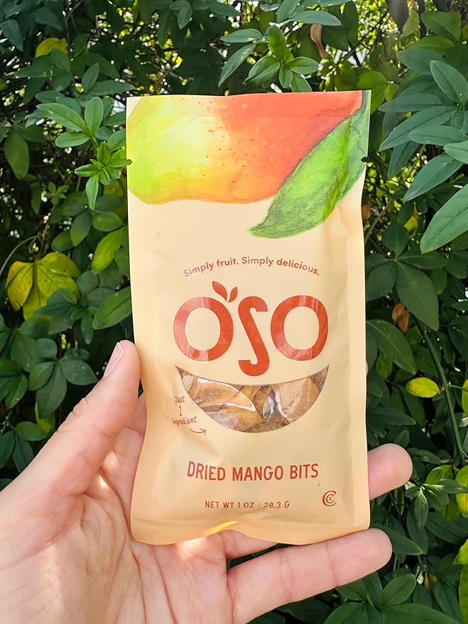 Oso Snacks Dried Mango Bits| 1 Oz Bag - Grab & Go Snack | No Sugar Added | No Preservatives | 100% Fruit | No GMO | Simply Fruit. Simply Delicious.
