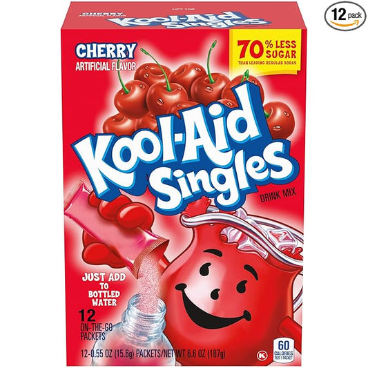 Kool-aid Singles Cherry 0.55 oz, 12-count Packets