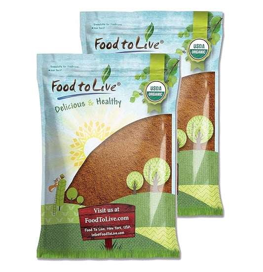 Food to Live Organic Cocoa Powder, 16 Pounds Natural, Unsweetened, Non-Dutched, Non-GMO, Kosher, Sirtfood, Bulk