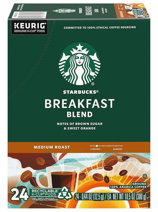 Starbucks Breakfast Blend Coffee K-Cups, 72 Count