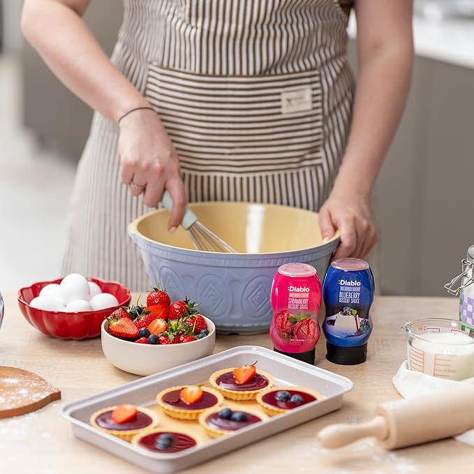 Diablo Strawberry Dessert Sauce | No Added Sugar | Gluten Free | Diabetic Friendly | Hamper Available - Perfect for Gifting | 355g 12.52oz