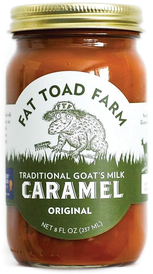 Fat Toad Farm - Goat’s Milk Caramel Sauce Bundle, Original & Vanilla Bean Cajeta, Small-Batch Vermont Made, All Natural Dulce de Leche Style Dessert Sauce, 8 oz Jars