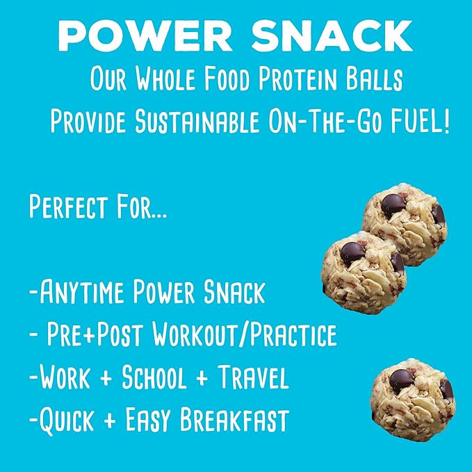 simplyFUEL Whole-Food Protein Balls (Chocolate Almond Coconut), 8 g High-Protein, Gluten-Free, Healthy Snack for Adults & Kids, 9.6 oz
