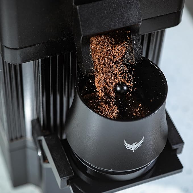 KNODOS Blind Espresso Shaker 54mm with Walnut Lid | Coffee Grounds Distribution Tool for Breville Espresso Machines | Magnetic 54 mm Dosing Cup