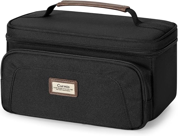 CURMIO Carrying Case Compatible with OutIn Nano Portable Electric Espresso Machine, Camping Coffee Maker Travel Bag with Pockets for Capsules and Accessories, Black