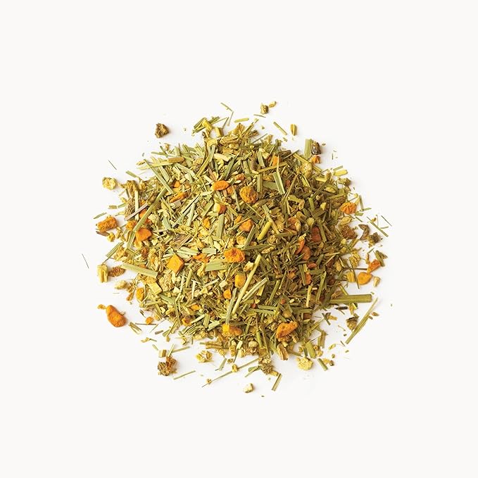 Rishi Tea Turmeric Ginger Herbal Tea - Organic Loose Leaf, Caffeine Free Blend with Spicy Ginger & Citrus, Hot or Iced - 4 Ounces, 14+ Servings