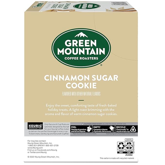 Green Mountain Coffee Roasters Cinnamon Sugar Cookie, 24 Count (Pack of 1)