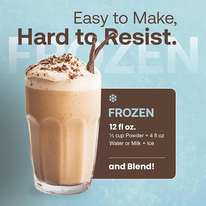 Dr. Smoothie Café Essentials Vanilla Chai – No Artificial Colors, Flavors, or Sweeteners – Shelf Stable – 58mg of Caffeine per Serving – Great for Hot, Iced, & Frozen Frappes (3.5 lb Bag, 26 Servings)