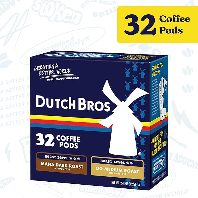 Dutch Bros® Unflavored Coffee Variety Pack, 32 Count, Single Serve Coffee Pods for Keurig K-Cup Brewers