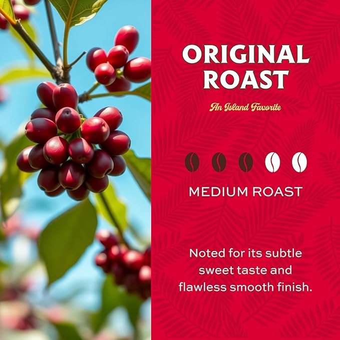 Lion Coffee 3-Pack Classic Original Ground Coffee, Medium Roast, A Taste of Aloha - 10 Ounce Bags (Pack of Three)