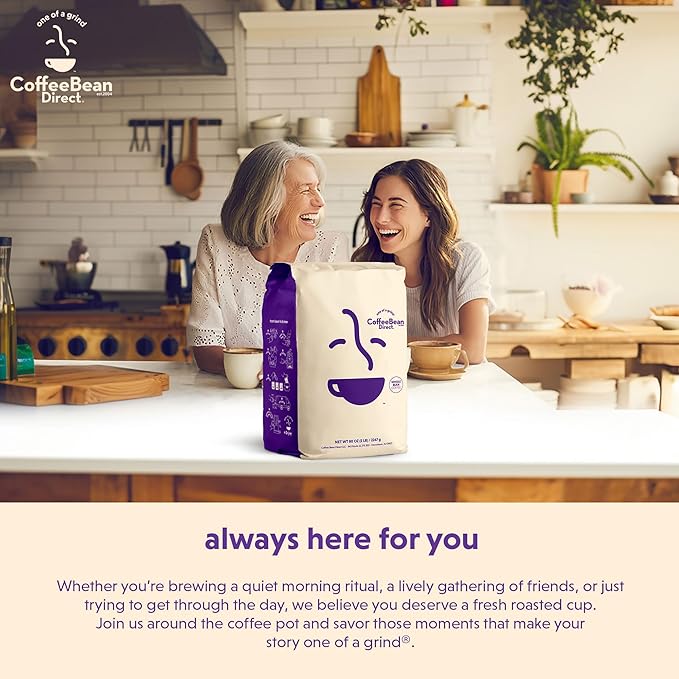 Coffee Bean Direct Decaf House Blend, Whole Bean Coffee, Mixed Roast Level, 1 Pound Bag (Pack of 1)