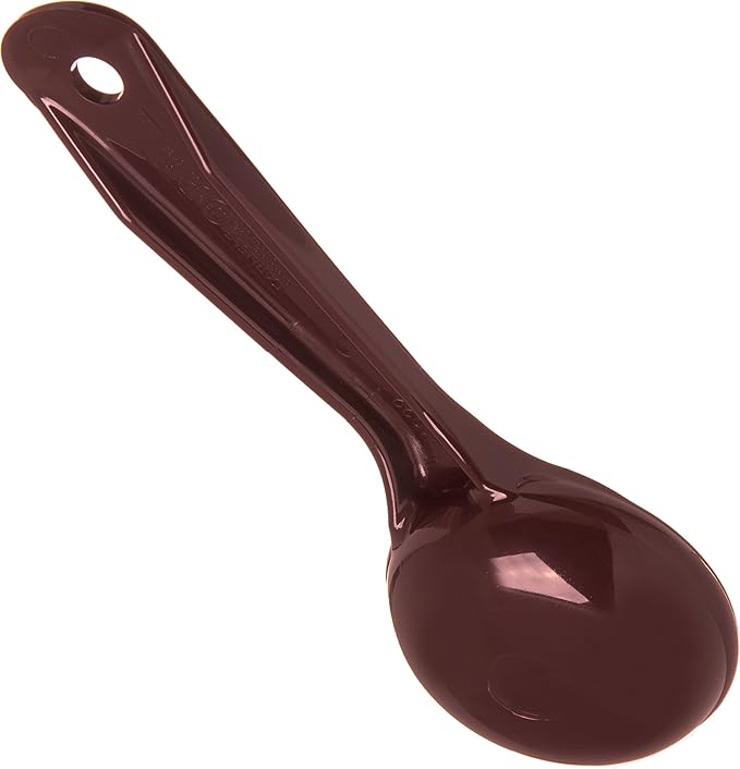 Carlisle FoodService Products Measure Miser Solid Measuring Spoon with Short Handle, 1.5 Ounces, Brown