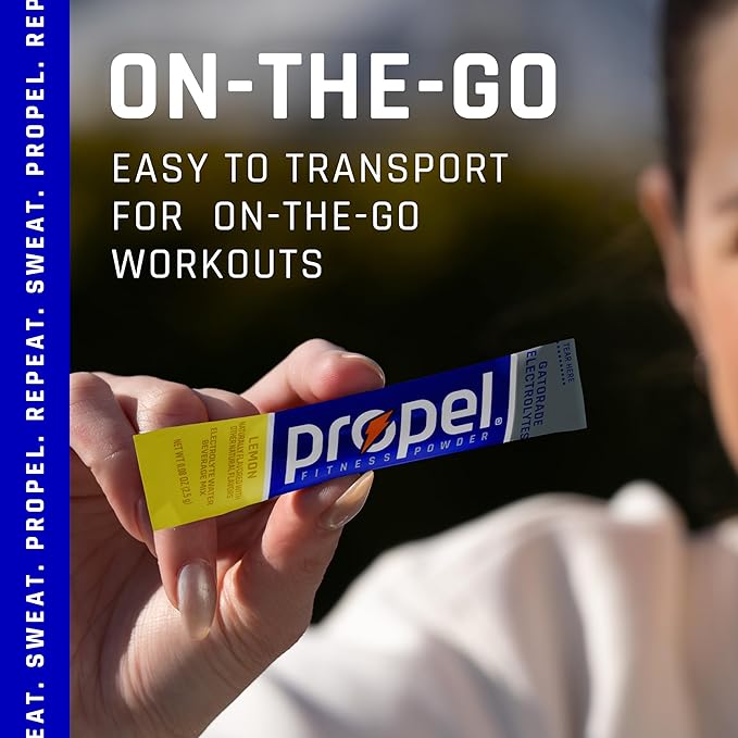 Propel Electrolyte Enhanced Water Drink Mix Powder Packets,Lemon,Zero Calorie & Sugar,Hydration with Electrolytes and Vitamins C & E,(Pack of 240)