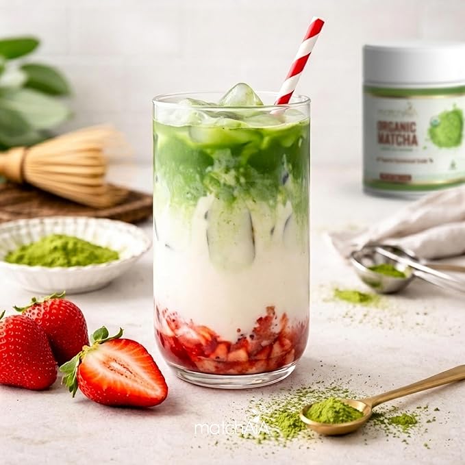 MatchAiA Organic Ceremonial Matcha Green Tea Powder - Superior Ceremonial Grade, First Spring Harvest, USDA Certified, 100% Pure - Sugar Free, Gluten Free (60g / 2.1oz Tin)