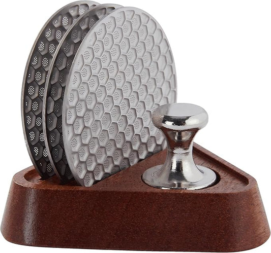Espresso 3cps 58.5mm Puck Screen made of 316 stainless steel 1mm thick 60μm accuracy Reusable Filter for Espresso Portafilter Filter Basket