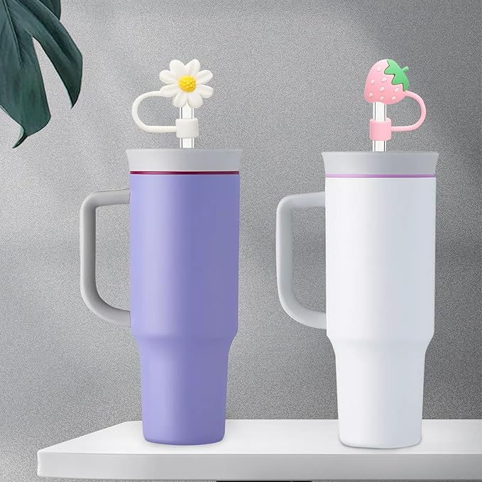 Straw Cover Compatible With Owala 40oz,Straw Covers Cap Compatible With Owala Cup 40 oz, Dust-Proof Reusable Tumbler Straw Cover,Silicone Straw Topper Accessories(6PCS)