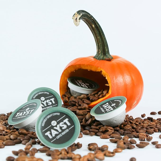 Tayst Coffee Pods, Pumpkin Crush Medium Roast, K Cups Compatible with Keurig Coffee Maker, Sustainable Single Serve, Pack of 30
