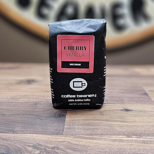 Cherry Vanilla Decaf Medium Roast Ground Flavored Coffee by Coffee Beanery - 12oz