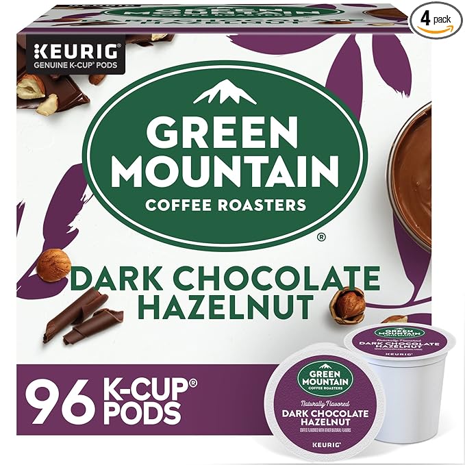 Green Mountain Coffee Roasters Dark Chocolate Hazelnut Coffee, Keurig Single Serve K-Cup Pods, 96 Count