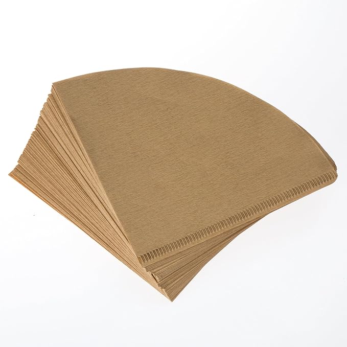 Premium No. 2 Unbleached Coffee Filters - 100ct Heavy-Weight 54g Japanese Paper for V60 & Pour Over - Virgin Pulp & 50% Hemp Fibers - Zero-Odor - Double Reinforced Seams - 3rd Wave Filters