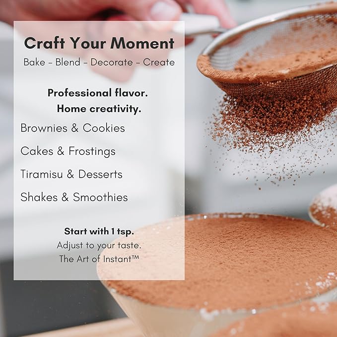Civilized Coffee Espresso Powder Grande – Premium Colombian Coffee for Baking, Desserts & Smoothies, Non-GMO, Medium Roast, Fine Ground (6 oz)