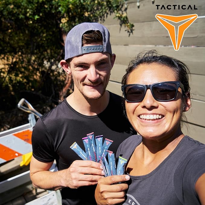 Fluid Tactical - Electrolyte Powder Packets, Accelerate Re-Hydration, Low Sugar, Electrolyte Drink Mix, Prevent Dehydration, Eliminate Cramps
