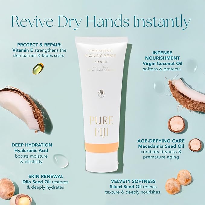 PURE FIJI Hydrating Hand Crème, Mango (4 oz/120ml)