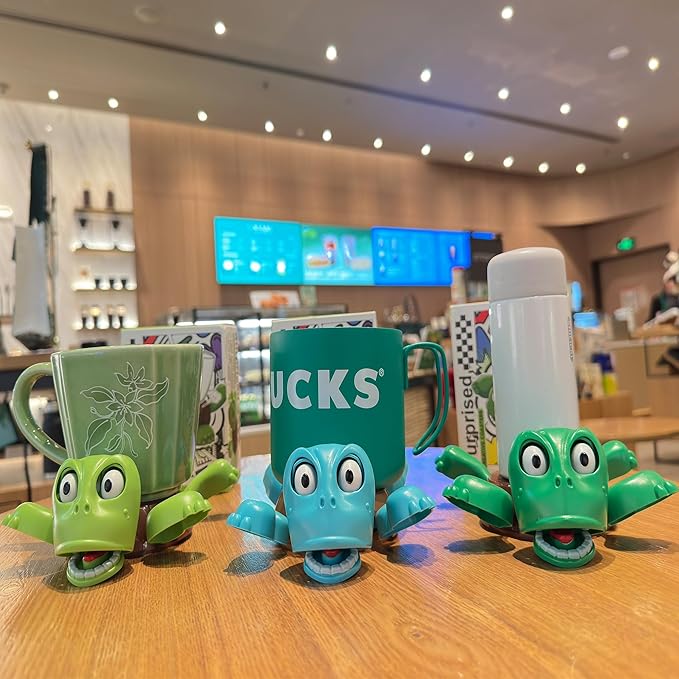 XYG® Turtle Coaster, Turtle Cup Holder with Funny Expression 3 PCs Cup Holder with Liftable Limbs, Expressive Face for Turtles Sea Tortoise Lover Gag Gifts Home Table Decor(3pc Blue Light Green Green)