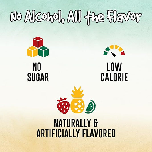 Margaritaville Singles to Go Water Drink Mix, Variety Pack, Includes 4 Flavors: Caribbean Fruit Punch, Pina Colada, Strawberry Daiquiri, And Margarita,1 Box (30 Single Servings)