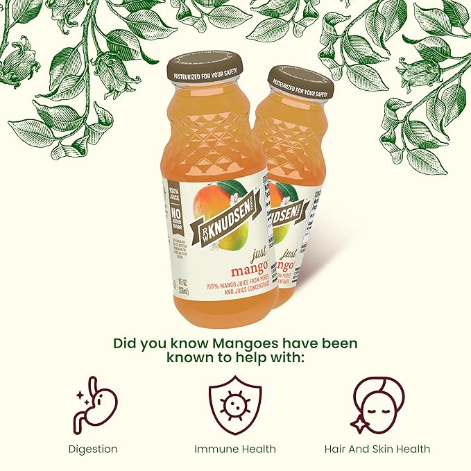 R.W. Knudsen Just Mango Juice, 8 fl oz (12 Pack)