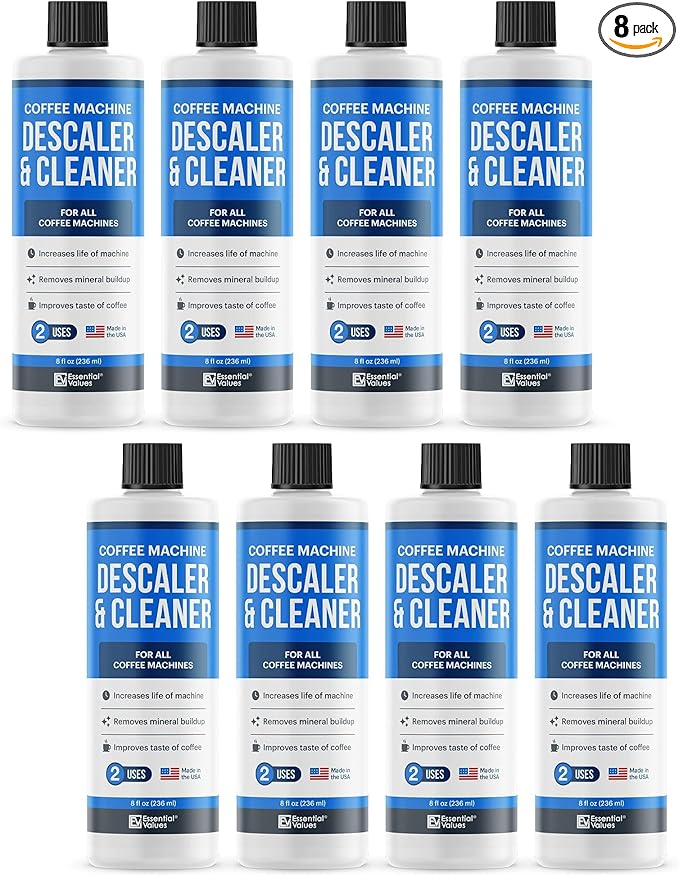 Descaling Solution (16 Uses) Coffee Machine Descaler Cleaner | Compatible with Breville Keurig Nespresso Delonghi & More | Liquid To Descale Automatic Coffee Makers & Espresso Machines