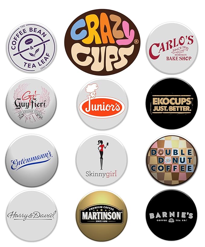 Crazy Cups Flavored Coffee Pods Variety Pack for Keurig K Cups Brewers, Assorted Flavored Coffee Sampler, 40 Count