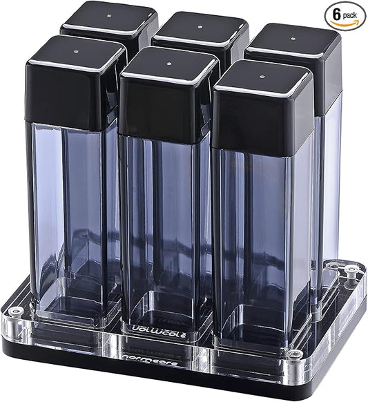 Normcore Single Dose Coffee Bean Storage - 6 pcs Coffee Bean Cellars with Stand & Hopper - Espresso Bean Storage Set - One-Way Exhaust Valve - Patent Pending - Capacity 25-28g