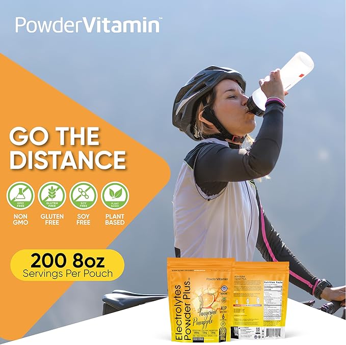 PowderVitamin Electrolytes Powder Plus (100 Servings) Tangerine Pineapple Electrolyte Powder Zero Calorie Keto,0Sugar, No Maltodextrin,1000mg Potassium,120mg Calcium,120mg Magnesium, Hydration Powder
