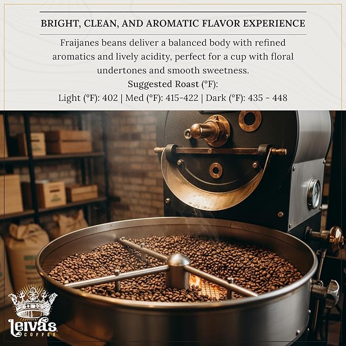 Leiva’s Unroasted Green Coffee Beans (1kg) – Fraijanes Plateau Single Origin Coffee w/Aromatic Notes – Washed, Shade Grown Organic Guatemala Beans – Bright Acid, Whole Bean Unroasted Blend