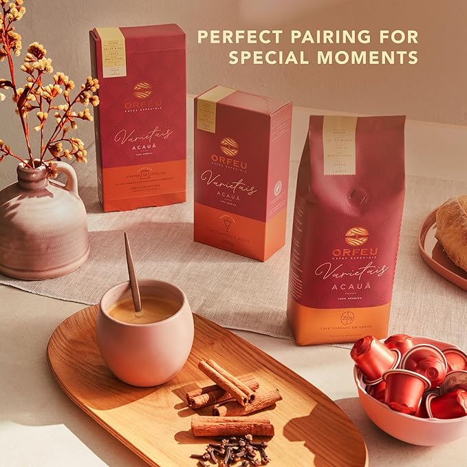 Roasted and Ground Acauã Coffee 8.8 oz – Notes of Clove and Cinnamon, Medium-Light Roast, Moderate Intensity – Ideal for Sophisticated Palates – Café Orfeu